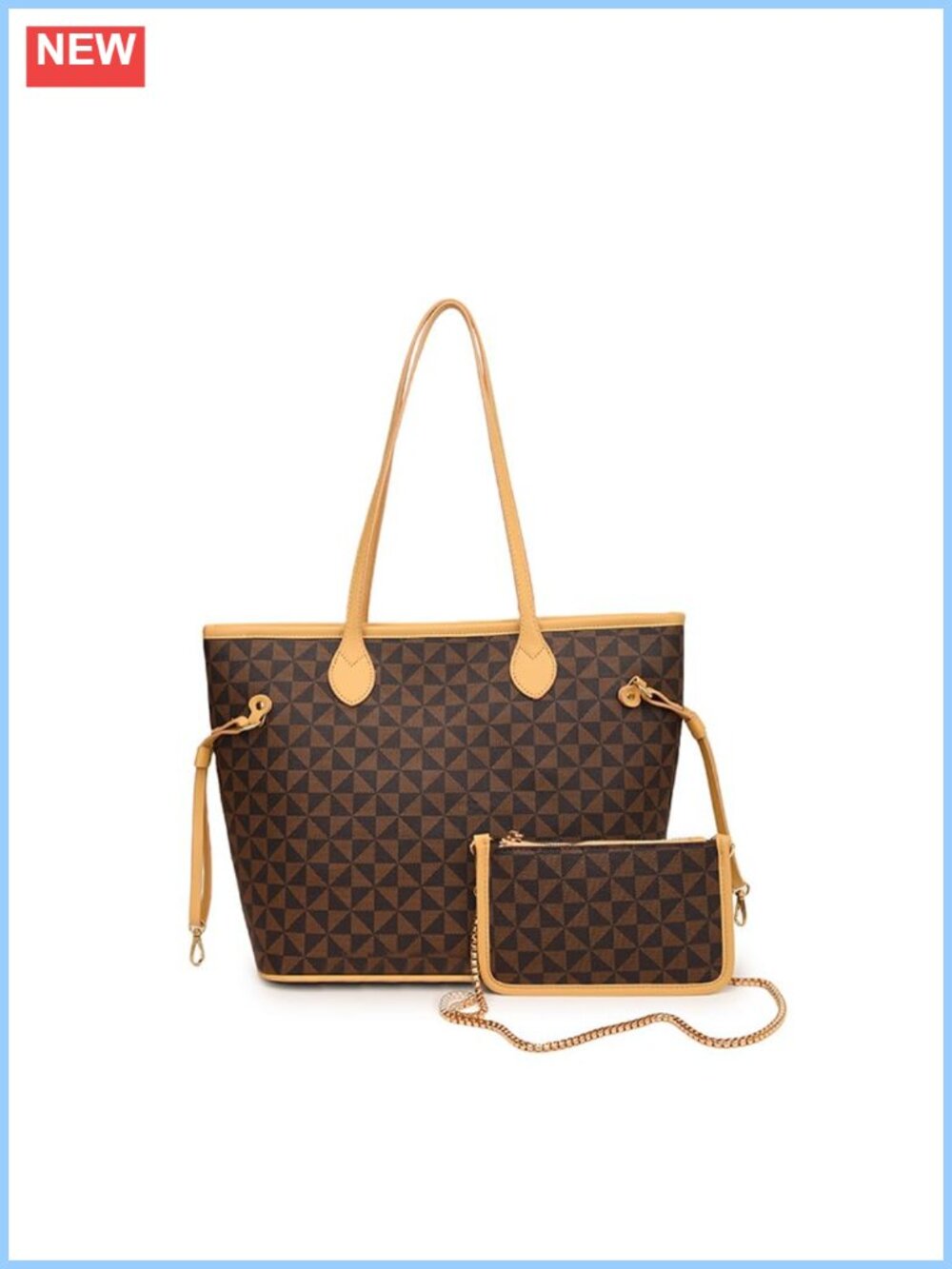 2pc PU Leather Tote & Hobo Set with Coin Purses – Shoulder Handbag
